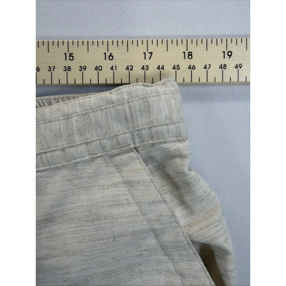 John Blair Drawstring Pants Men's L Beige Pull On Elastic Waist Casual Relaxed